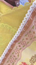Sunlit & Vibrant Chikankari Cutwork Kurta with Printed Bottom