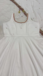 Timeless Splendor Anarkali Suit with Embellished Border Dupatta Set