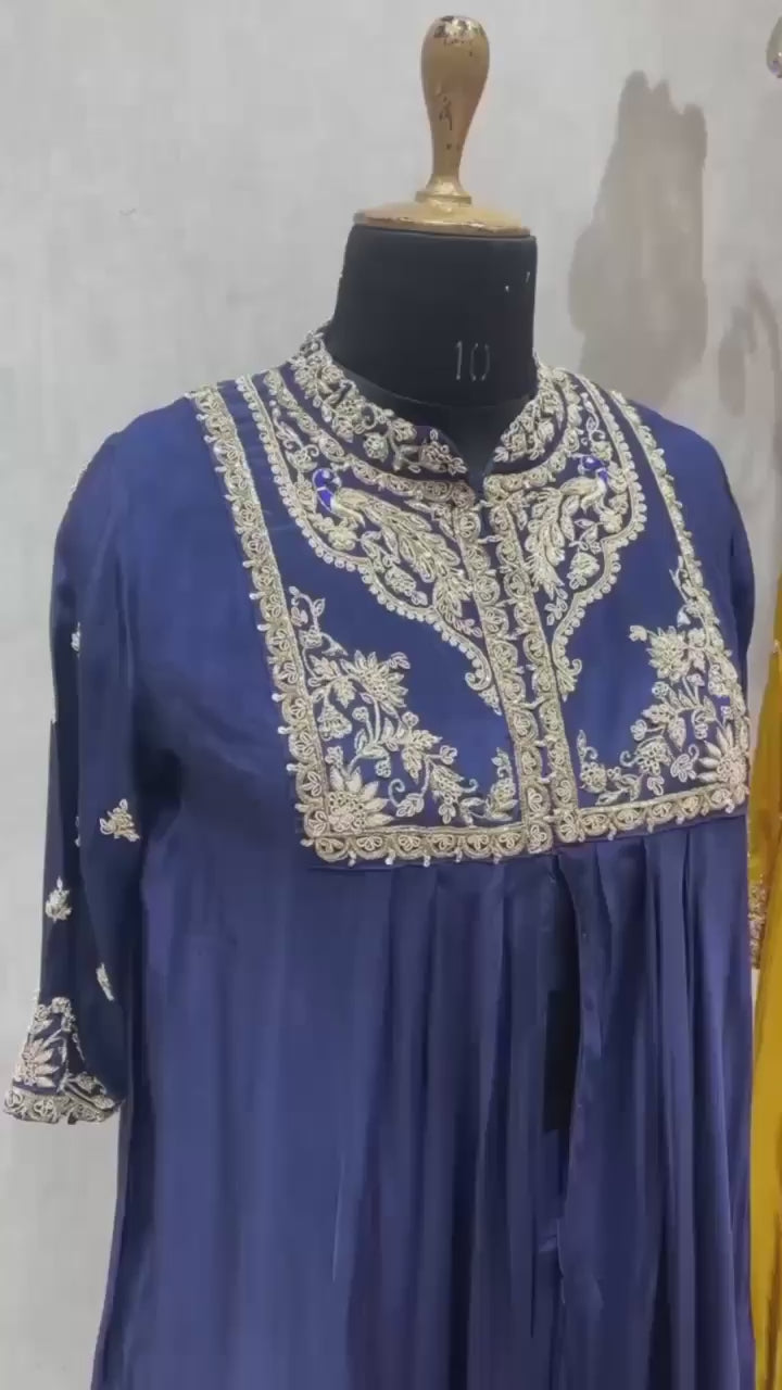 Royal Heritage Embroidered Anarkali Ensemble With Intricate Craftsmanship