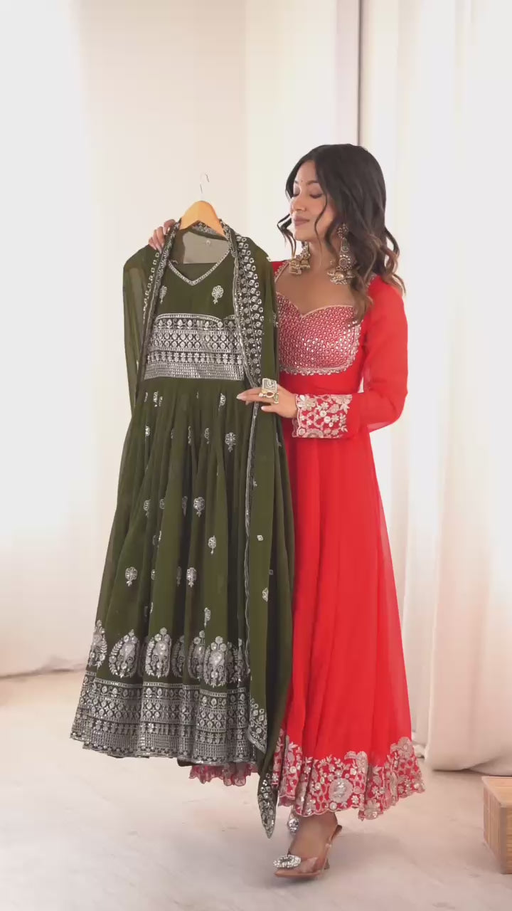 Festive Embroidered Anarkali Ensemble for Radiant Celebrations