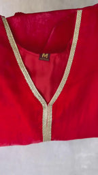 Regal Tradition Embroidered Border Kurta with Salwar and Dupatta Set