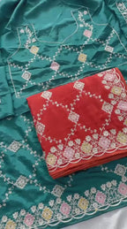 Opulent Luxury Floral Embroidered Saree with Intricate Motif Detailing