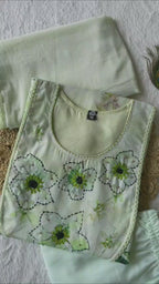 Embroidered Floral Printed Kurta Set with Match Dupatta