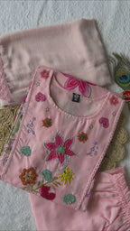 Embroidered Floral Printed Kurta Set with Dupatta