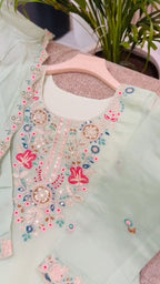 Pure Organza Twine Net Sharara Set