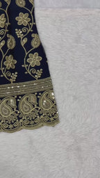 Regal Embroidered Palazzo Ensemble With Flowing Dupatta