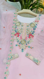 Pure Organza Twine Net Sharara Set