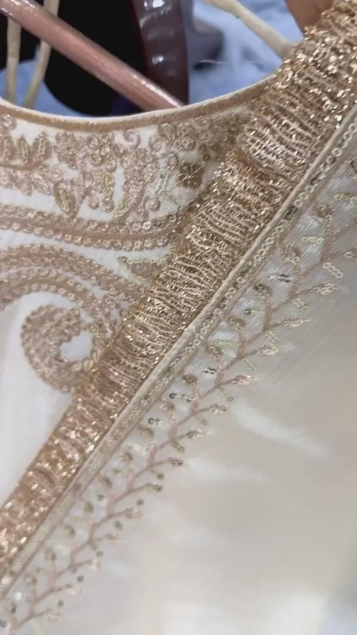 Opulent Luxury Heavy Zardozi Embroidered Kurta and Sharara Set with Dupatta