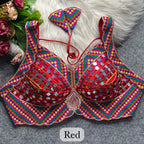 Artisanal Handcrafted Mirror Work Sleeveless Blouse